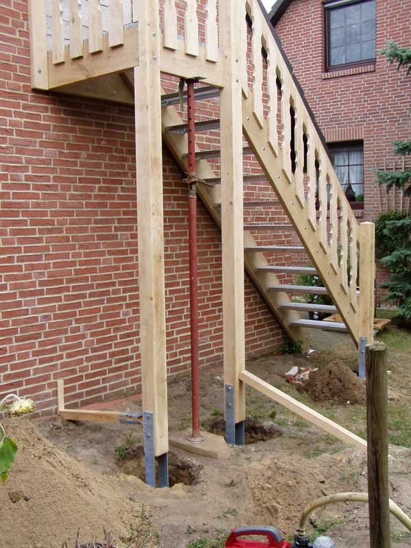 Außentreppe Eiche Variante 3