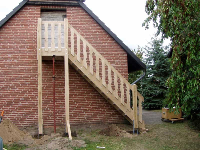 Außentreppe Eiche Variante 4