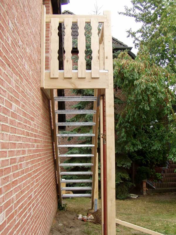 Außentreppe Eiche Variante 5